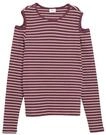 s.Oliver Junior Langarmshirt in Streifen-Optik / Cut-Outs an der Schulter / f&uuml;r