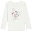 Langarmshirt S.OLIVER JUNIOR, M&auml;dchen, Gr. 92/98, sanftes wei&szlig;, Jersey,