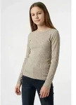 Langarmshirt NAME IT "NKFNAKAL LS TOP NOOS", M&auml;dchen, Gr. 146/152, beige (peyote
