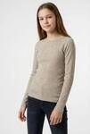 Langarmshirt NAME IT "NKFNAKAL LS TOP NOOS", M&auml;dchen, Gr. 146/152, beige (peyote