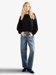 Weite Jeans APRICOT "Ayla Jeans mit Strass-Eins&auml;tzen", Damen, Gr. 26, blau, gewebt,