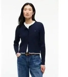 Strickjacke TOMMY JEANS "TJW CABLE CREW NECK CARDIGAN EXT", Damen, Gr. S (36/38),