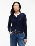 Strickjacke TOMMY JEANS "TJW CABLE CREW NECK CARDIGAN EXT", Damen, Gr. S (36/38),