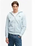 Kapuzensweatjacke SUPERDRY "ESSENTIAL LOGO ZIP HOODIE HB", Herren, Gr. XL, blau...