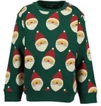 Sweater BLUE SEVEN "Sweatshirt Christmas", Jungen, Gr. 98, gr&uuml;n (7440, tanne), 100%