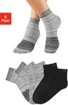 Bench. Kurzsocken "Damen und Herren meliert und uni" Packung, 6 Paar tlg. mit