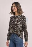 Langarmbluse STREET ONE, Damen, Gr. 34, braun (schwarz), Stoff, 100% Viskose, normal