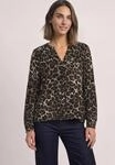 Langarmbluse STREET ONE, Damen, Gr. 34, schwarz, Stoff, 100% Viskose, normal normal,
