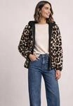 Fellimitatjacke STREET ONE, Damen, Gr. 34, braun (schwarz), Pl&uuml;sch, Oberstoff: 100%
