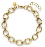 Armband S.OLIVER "Schmuck Geschenk Edelstahl The Soft Link", gelbgoldfarben,