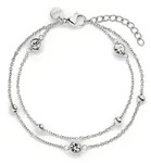 Armband S.OLIVER "Schmuck Geschenk Edelstahl The Double Row", silber