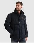 Winterjacke PME LEGEND "GOBBLER Mix fabrics", Herren, Gr. M, schwarz (salute), Web,