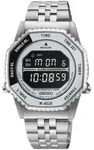Digitaluhr SEIKO, silber (silberfarben), Armbanduhren, Herren, Digitaluhr,