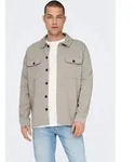 Langarmhemd ONLY & SONS "ONSNEWKODYL OVERSHIRT SWEAT NOOS", Herren, Gr. L, N-Gr,