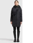 Steppmantel KHUJO "BRIGETT - 2IN1 WITH BAG", Damen, Gr. XS, schwarz (nightfall navy),