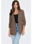 Kurzblazer ONLY "ONLLETTIE LIFE 3/4 CHECK BLAZER TLR", Damen, Gr. 38, braun...