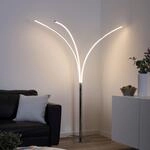 JUST LIGHT LED Stehlampe "MAJA", silber (silberfarben), 3, H: 215cm, 1 Stk.,