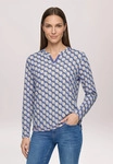Kurzarmshirt BETTY BARCLAY "Damen mit Print", Damen, Gr. 44, blau (blau, beige),