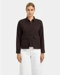 Kurzarmbluse SMITH & SOUL, Damen, Gr. S, braun (schwarz chocolat), Web, Material: 70%