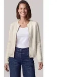 Strickjacke CECIL, Damen, Gr. M (40), beige (oat milk beige melange), Stoff, 58%