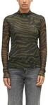 Langarmshirt S.OLIVER, Damen, Gr. 34, gr&uuml;n (urban khaki aop), Web, Obermaterial: 98%
