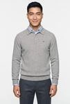 Polokragenpullover GANT "SUPERFINE LAMBSWOOL", Herren, Gr. S, grau (grau melange),
