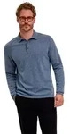 Strickpullover FALKE "Pure Cashmere", Herren, Gr. S, blau (light denim (6660)),