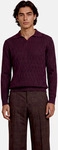 Strickpullover ZERO "Herren mit Kragen", Herren, Gr. S, lila (chocolate plum),