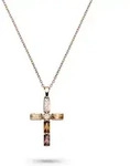 Kette mit Anh&auml;nger S.OLIVER "Schmuck Geschenk Edelstahl Halskette The Stone Cross,