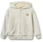 Sweater WHEAT "WHEAT Sweatshirt L/S Zip", Jungen, Gr. 98, beige (light melange grau),