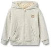 Sweater WHEAT "WHEAT Sweatshirt L/S Zip", Jungen, Gr. 98, beige (light melange grau),