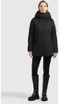 Winterjacke KHUJO "ALLAP2", Damen, Gr. XS, schwarz (shark grau), Web, 55% Baumwolle,