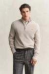 Gant Troyer "MICRO TEXTURED COTTON HALF ZIP" Regular fit mit Troyerkragen