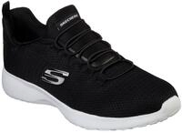 Slip-On Sneaker SKECHERS "DYNAMIGHT", Herren, Gr. 46, Textil, schwarz-wei&szlig; (schwarz,