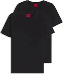 T-Shirt HUGO "HUGO-Round", Herren, Gr. M, schwarz (schwarz001), Single Jersey,