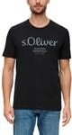 T-Shirt S.OLIVER, Herren, Gr. 3XL, schwarz, Single Jersey, Obermaterial: 100%