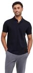 Poloshirt FALKE "Essential Cotton", Herren, Gr. M, schwarz (schwarz (3000)), Shirts