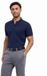 Poloshirt FALKE "Essential Cotton", Herren, Gr. 4XL, blau (space blau (6116)), Shirts