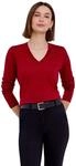 Strickpullover FALKE "Pure Merino Wool", Damen, Gr. L, rot (rot velvet (8264)),