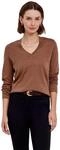 Strickpullover FALKE "Pure Merino Wool", Damen, Gr. XL, braun (nut meliert (5037)),