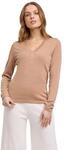 Strickpullover FALKE "Pure Merino Wool", Damen, Gr. S, beige (camel (5038)), Pullover