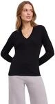 Strickpullover FALKE "Pure Merino Wool", Damen, Gr. XS, schwarz (schwarz (3000)),