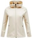 Fleecejacke PEAK PERFORMANCE "W Rider Zip Hood", Damen, Gr. XL, beige, Oberstoff: 86%