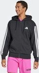 Kapuzensweatshirt ADIDAS SPORTSWEAR "ESSENTIALS 3-STREIFEN FRENCH TERRY", Herren, Gr.