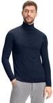 Strickpullover FALKE "Ultrafine Merino Wool", Herren, Gr. S, space blau (6116),