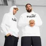 Kapuzensweatshirt PUMA "ESS NO 1 LOGO HOODIE FL", Herren, Gr. S, wei&szlig; (puma wei&szlig;),