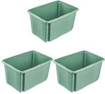 keeeper Aufbewahrungsbox "Emil, 3er Set, 45 L, 54,5 x 39 x 29,5 cm" ineinander und