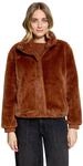 Fellimitatjacke BETTY & CO "Damen mit Taschen", Damen, Gr. 36, braun, Obermaterial: