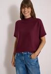 Kurzarmpullover CECIL, Damen, Gr. M (40), rot (rot wine), Web, 37% Baumwolle, 34%