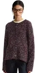 Cardigan MARC O'POLO DENIM "relaxed aus Baumwoll-Schurwolle-Mix", Damen, Gr. XS, lila
